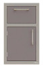 17" Towel Holder w/ Door Open Left - Signal Grey-Gloss AXE-DTH-L-S7004