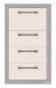 17" Towel Holder w/ Three Drawers - Signal White-Gloss AXE-3DRTH-SC-S9003