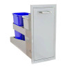 18" Dual Trash Center / Recycling Drawer (deep) - Traffic Yellow-Gloss AXE-TC2D-SC-S1023