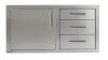 42" Door Drawer Combo - Left - Blue Lilac-Gloss AXE-DDC-L-42SC-S4005