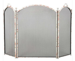  Dagan DG-1383-34FL Three Fold Floral Arched Fireplace Screen, 52x34-Inches 