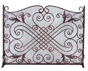  Dagan DG-AHS505 Copper and Black Arched Fireplace Screen, 44x33-Inches 