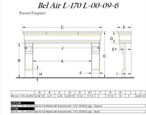 Hearthco Bel Air L-170 L-00-09-6 