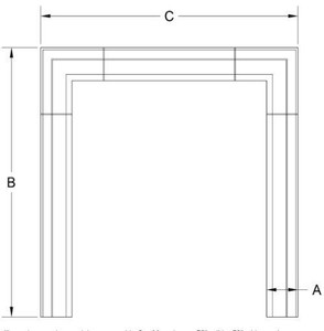 Hearthco 3″ Inlay Trim Overmantel 