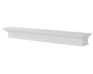 Pearl Mantels No. 610 Henry MDF Shelf White Painted Finish 