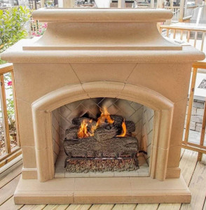  American Fyre Designs Mariposa 63-Inch Outdoor Propane Gas Fireplace - Sedona 