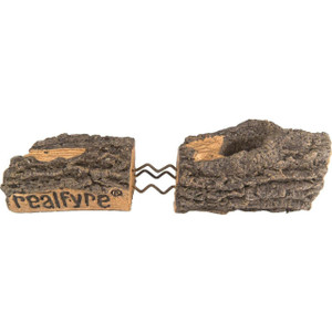  Peterson Real Fyre 24-Inch Mountain Crest Split Oak Gas Log Set With Vented G31 Three-Tiered Natural Gas Burner - Match Light 