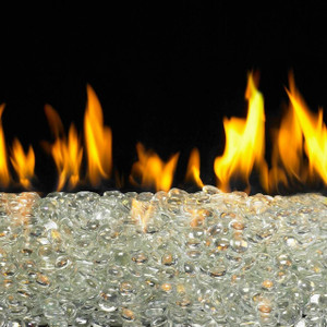  Peterson Real Fyre 18-Inch Glacier Fire Gem Set With Vented Natural Gas G45 Burner - Match Light 