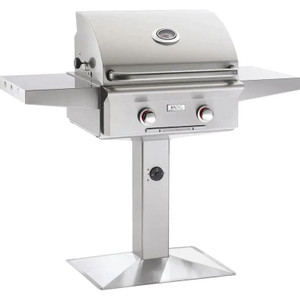  American Outdoor Grill T-Series 24-Inch 2-Burner Propane Gas Grill On Pedestal - 24PPT-00SP 