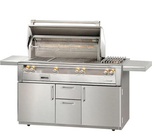 Alfresco Grills Alfresco ALXE 56-Inch Natural Gas Deluxe Grill With Sear Zone, Rotisserie, And Side Burner - ALXE-56SZC-NG 