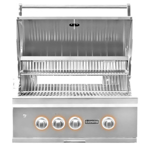  Coyote S-Series 30-Inch 3-Burner Built-In Propane Gas Grill With RapidSear Infrared Burner & Rotisserie - C2SL30LP 