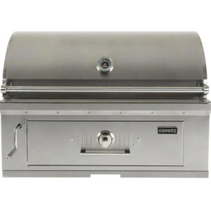 Coyote 36-Inch Built-In Stainless Steel Charcoal Grill - C1CH36
