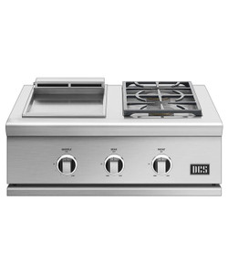 DCS Series 9 30-Inch Propane Double Side Burner with Griddle - GDSBE1-302-L