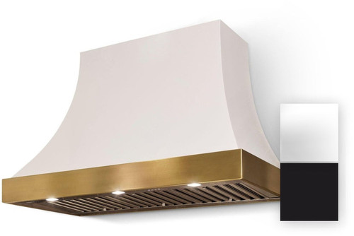 Cascade 48"W X 30"H Hood W/1200 Cfm_Matte Black + Pc Trim W/Out Banding Cascade 48"W X 30"H Hood W/1200 Cfm_Matte Black + Pc Trim W/Out Banding