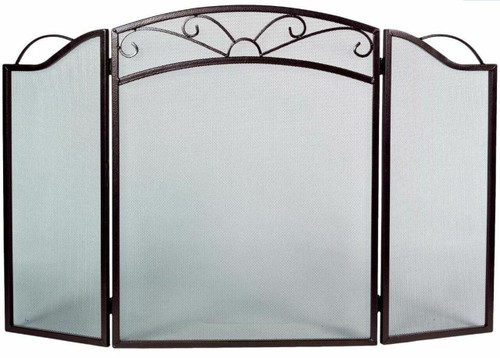 Dagan DG-S504 Three Fold Bronze Arched Fireplace Screen, 47x31-Inches Dagan DG-S504 Three Fold Bronze Arched Fireplace Screen, 47x31-Inches