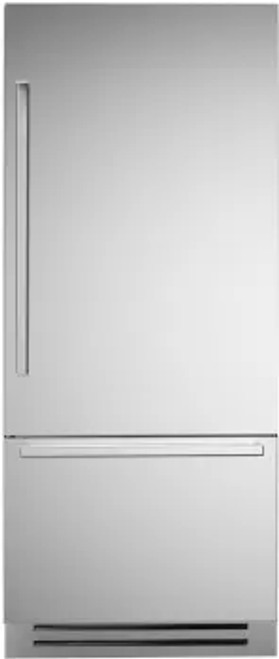 36" W Built-In Bottom Mount Refrigerator SS Panel, RIGHT SWING (T Trim) 36" W Built-In Bottom Mount Refrigerator SS Panel, RIGHT SWING (T Trim)