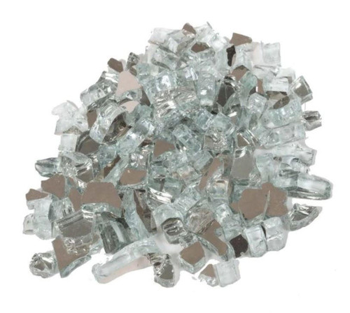  Dagan DG-TG-SILVER 1/4-Inch Reflective Fire Glass, 10, Silver 