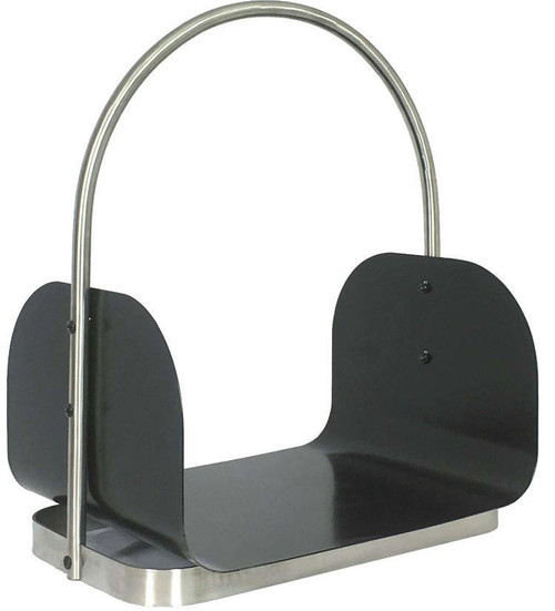  Dagan DG-LC710 Black and Stainless Steel Log Holder, 16x11.75-Inches 