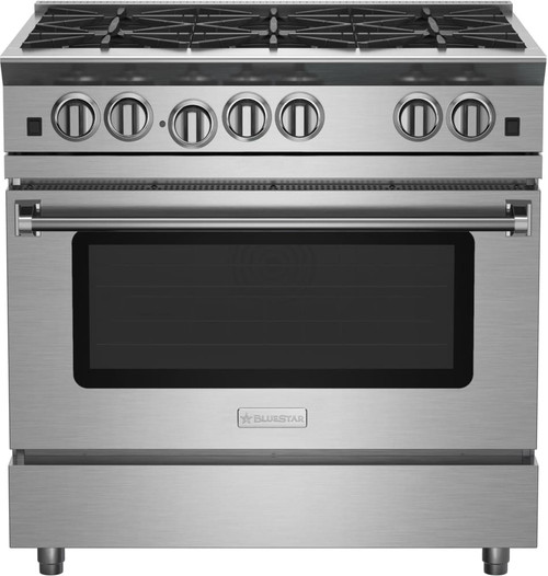 BlueStar - RNB366BV2CF/RNB366BV2LCF - 36" Nova (RNB) Range - (6) Burners Standard Brushed Stainless Steel BlueStar - RNB366BV2CF/RNB366BV2LCF - 36" Nova (RNB) Range - (6) Burners Standard Brushed Stainless Steel