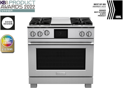BlueStar - BSDF364GCFPLT/BSDF364GLCFPLT - 36" Dual Fuel Range - (4) Burners with 12" Griddle Plated (Specify Finish) BlueStar - BSDF364GCFPLT/BSDF364GLCFPLT - 36" Dual Fuel Range - (4) Burners with 12" Griddle Plated (Specify Finish)