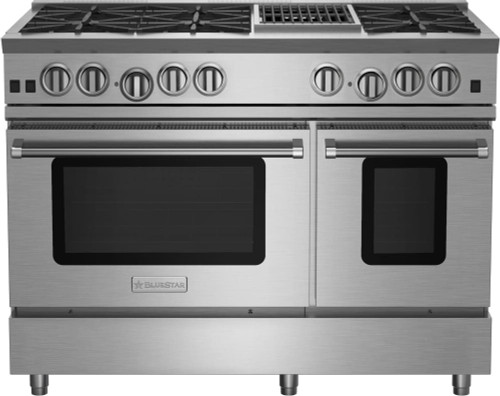BlueStar - RNB486CBV2CC/RNB486CBV2LCC - 48" Nova (RNB) Range - (6) Burners with 12" Charbroiler Custom Color Match Paint (Specify Custom Color Code)