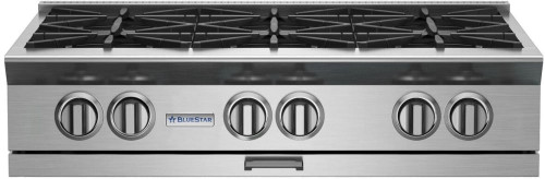BlueStar - BSPRT366B/BSPRT366BL - 36" Platinum Range Top - (6) Burners Stainless Steel