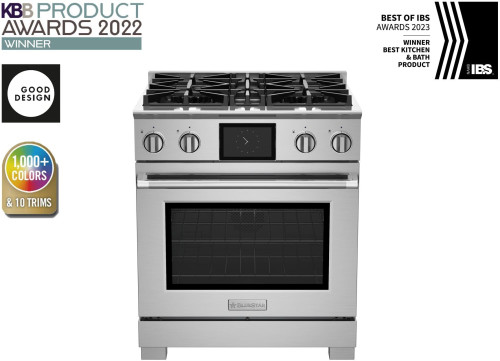 BlueStar - BSDF304BCC/BSDF304BLCC - 30" Dual Fuel Range - (4) Burners Custom Color Match Paint (Specify Custom Color Code)