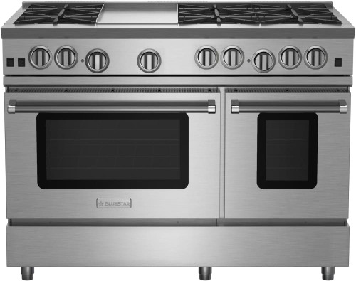 BlueStar - RNB486GV2CCPLT/RNB486GV2LCCPLT - 48" Nova (RNB) Range - (6) Burners with 12" Griddle Custom Color Match Paint (Specify Custom Color Code)