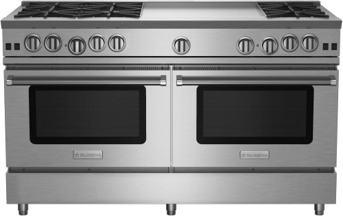 BlueStar - RNB606GV2CC/RNB606GV2LCC - 60" Nova (RNB) Range - (6) Burners with 24" Griddle Custom Color Match Paint (Specify Custom Color Code)