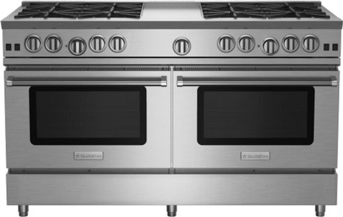BlueStar - RNB608GV2C/RNB608GV2LC - 60" Nova (RNB) Range - (8) Burners with 12" Griddle Standard Brushed Stainless Steel