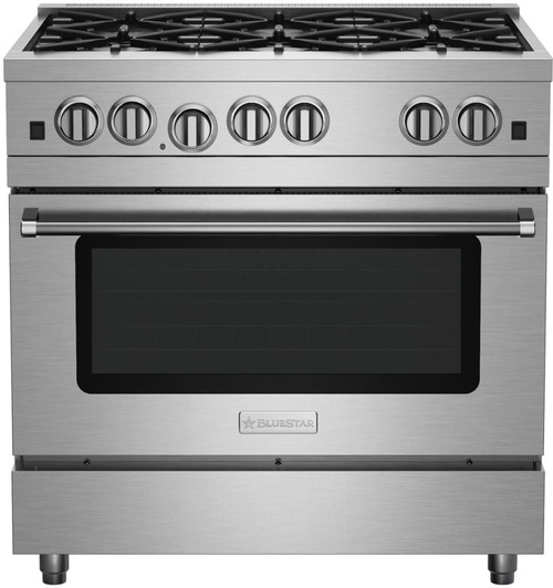 BlueStar - RCS36SBV2CF/RCS36SBV2LCF - 36" Culinary Series (RCS) Sealed Burner Range - (6) Burners Standard Brushed Stainless Steel