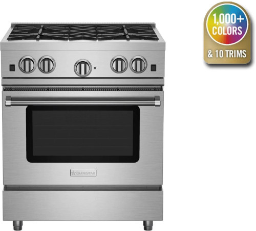 BlueStar - RCS304BV2CC/RCS304BV2LCC - 30" Culinary Series (RCS) Open Burner Range - (4) Burners Standard Brushed Stainless Steel BlueStar - RCS304BV2CC/RCS304BV2LCC - 30" Culinary Series (RCS) Open Burner Range - (4) Burners Standard Brushed Stainless Steel