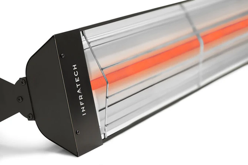 Infratech W Series Single Element W3028BL 3000 Watts 208V 14 Amps Infrared Electric Patio Heater 61.25 x 8 x 3 in. Black Color Infratech W Series Single Element W3028BL 3000 Watts 208V 14 Amps Infrared Electric Patio Heater 61.25 x 8 x 3 in. Black Color