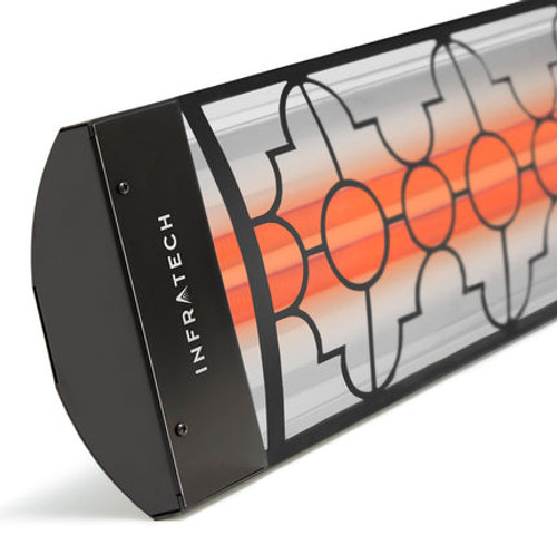 Infratech CD Series Dual Element with Mediterranean Motif CD6027BL3 6000 Watts 277V 21.66 Amps Infrared Electric Patio Heater 61.25 x 8.19 x 2.5 in. Black Color Infratech CD Series Dual Element with Mediterranean Motif CD6027BL3 6000 Watts 277V 21.66 Amps Infrared Electric Patio Heater 61.25 x 8.19 x 2.5 in. Black Color