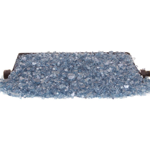  Peterson Real Fyre 24-Inch Sapphire Indoor/Outdoor Fire Glass Set With Vented Natural Gas Stainless G45 Burner - Match Light 