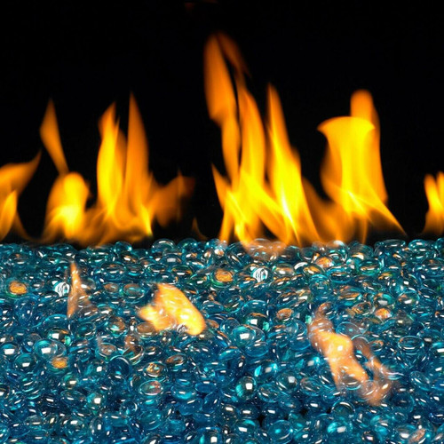  Peterson Real Fyre 18-Inch Topaz See-Thru Fire Gem Set With Vented Natural Gas G45 Burner - Match Light 