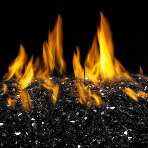 Peterson Real Fyre 30-Inch Black Reflective See-Thru Fire Glass Set With Vented Natural Gas G45 Burner - Match Light Peterson Real Fyre 30-Inch Black Reflective See-Thru Fire Glass Set With Vented Natural Gas G45 Burner - Match Light
