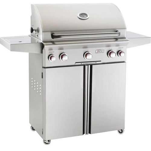  American Outdoor Grill T-Series 30-Inch 3-Burner Propane Gas Grill W/ Rotisserie & Single Side Burner - 30PCT 