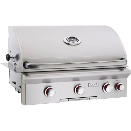  American Outdoor Grill T-Series 30-Inch 3-Burner Built-In Natural Gas Grill With Rotisserie - 30NBT 
