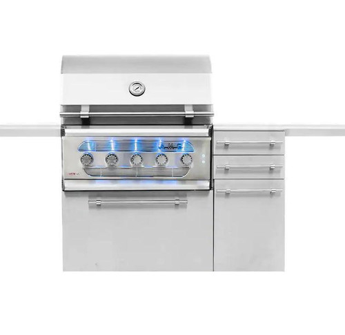  American Muscle Grill 36-Inch 5-Burner Dual Fuel Wood / Charcoal / Natural Gas Grill - AMG36-NG 