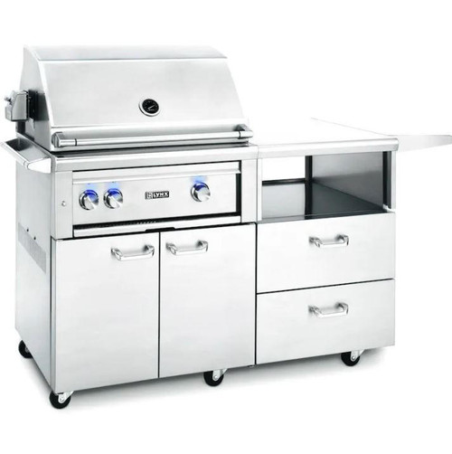  Lynx Professional 30-Inch Natural Gas Grill With One Infrared Trident Burner And Rotisserie On Mobile Kitchen Cart - L30TR-M-NG 