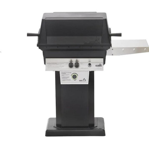 PGS T-Series T30 Commercial Cast Aluminum Propane Gas Grill With Timer On Black Patio Base