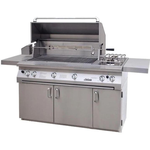 Solaire Grills Solaire 56 Inch InfraVection Propane Gas Grill On Standard Cart With Rotisserie and Double Side Burner - SOL-AGBQ-56CVV-LP