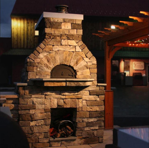 Chicago Brick Pizza Oven Chicago Brick Oven CBO-750 Built-In Wood Fired Residential Outdoor Pizza Oven DIY Kit - CBO-O-KIT-750