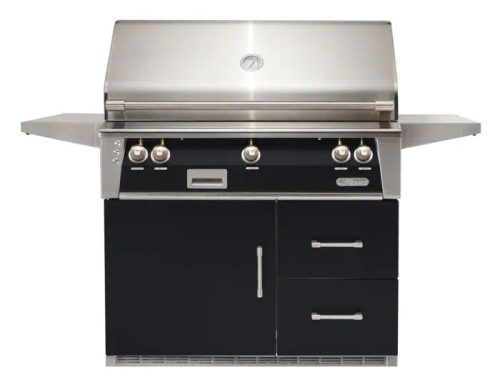 42" Standard Grill On Refrigerated Base - Jet Black-Gloss ALXE-42RFG-NG-S9005 42" Standard Grill On Refrigerated Base - Jet Black-Gloss ALXE-42RFG-NG-S9005