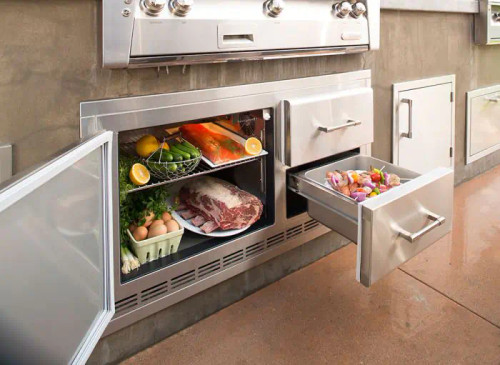 42" Built-In Under Grill Refrigerator - Light Green-Gloss ARXE-42-S6027