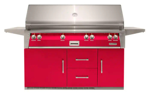 56" Sear Zone Grill On Refrigerated Base - Raspberry Red-Gloss ALXE-56BFGR-LP-S3027 56" Sear Zone Grill On Refrigerated Base - Raspberry Red-Gloss ALXE-56BFGR-LP-S3027