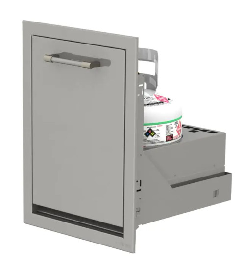 18" Island LP Tank Drawer - Signal Grey-Gloss AXE-18LPTDR-SC-S7004