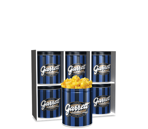 Garrett Popcorn Shops Buttery in Signature Blue Petite Tins