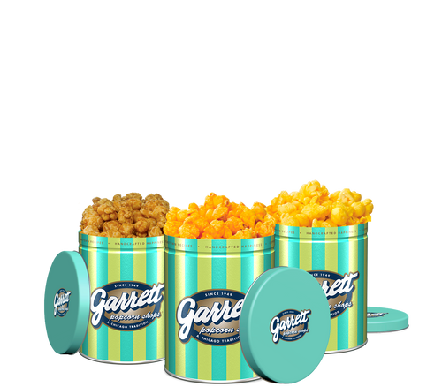 Petite Variety Pack - 3 Signature Spring Petite Tins filled with CheeseCorn, CaramelCrisp, and Buttery